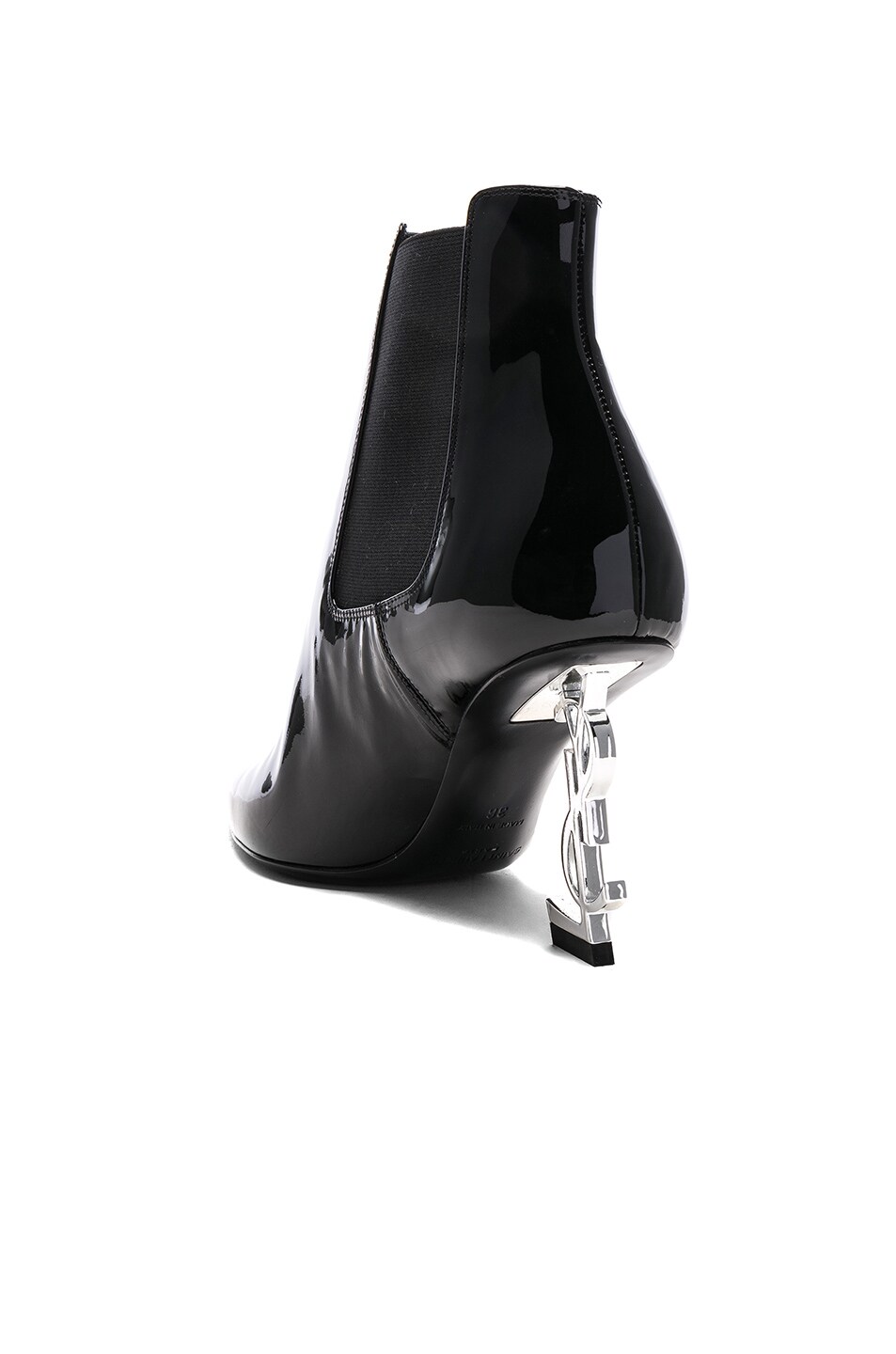 opyum ankle boots in leather with black heel