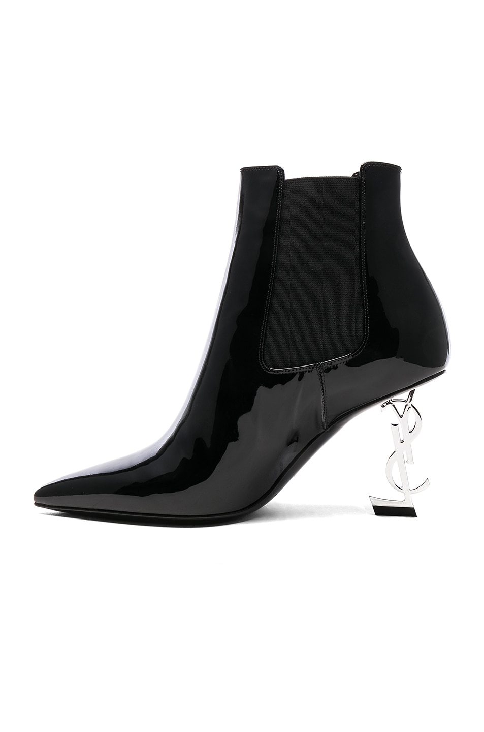 opyum ankle boots in leather with black heel