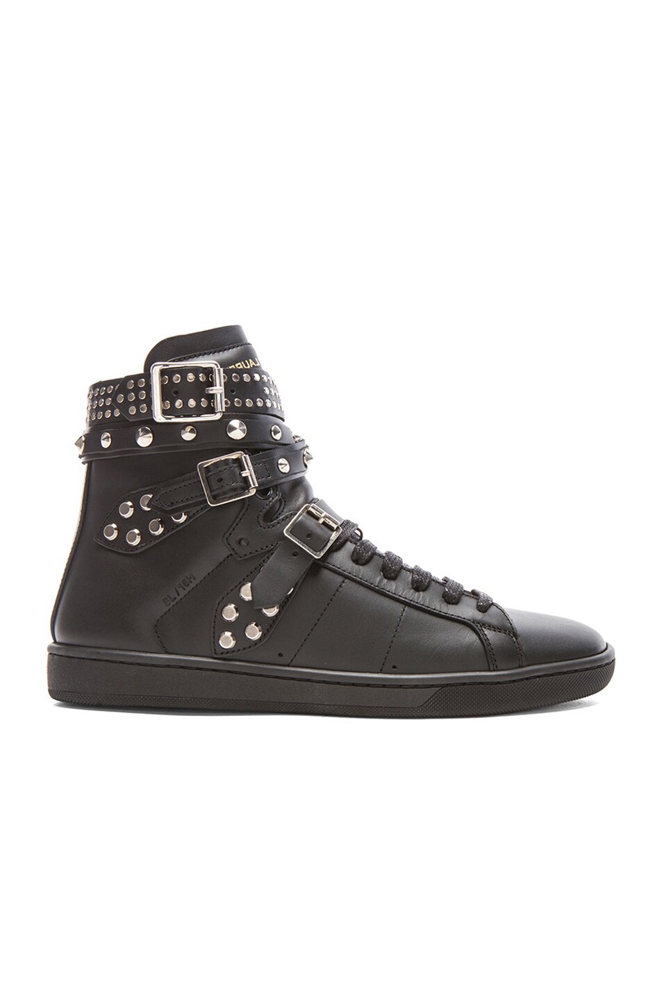 Image 1 of Saint Laurent Court Classic Hi-Top Leather Sneakers in Black