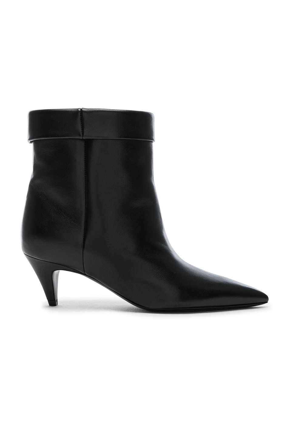 Image 1 of Saint Laurent Charlotte Kitten Heel Ankle Boots in Black