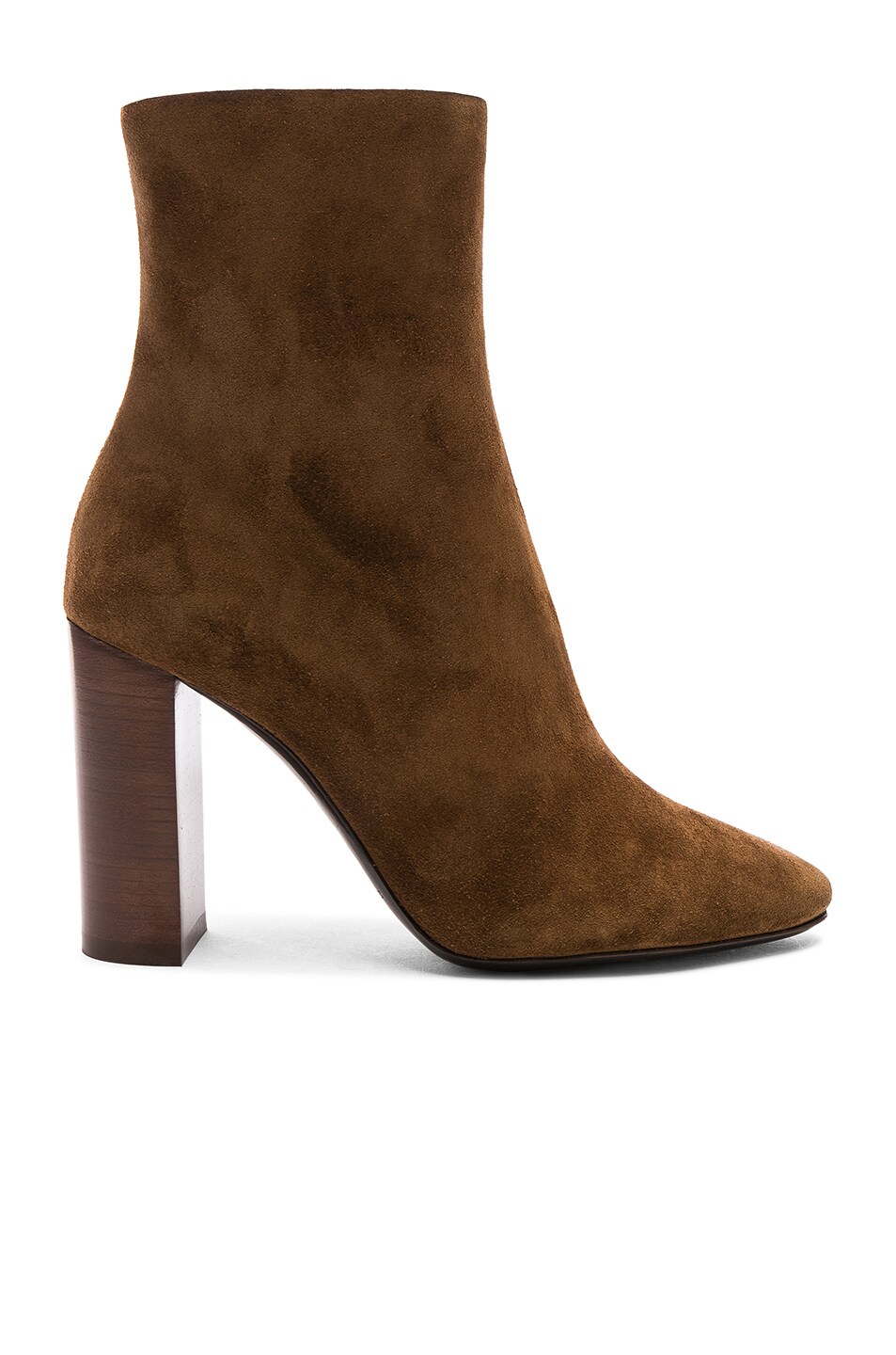 Image 1 of Saint Laurent Suede Lou Ankle Boots in Caramel