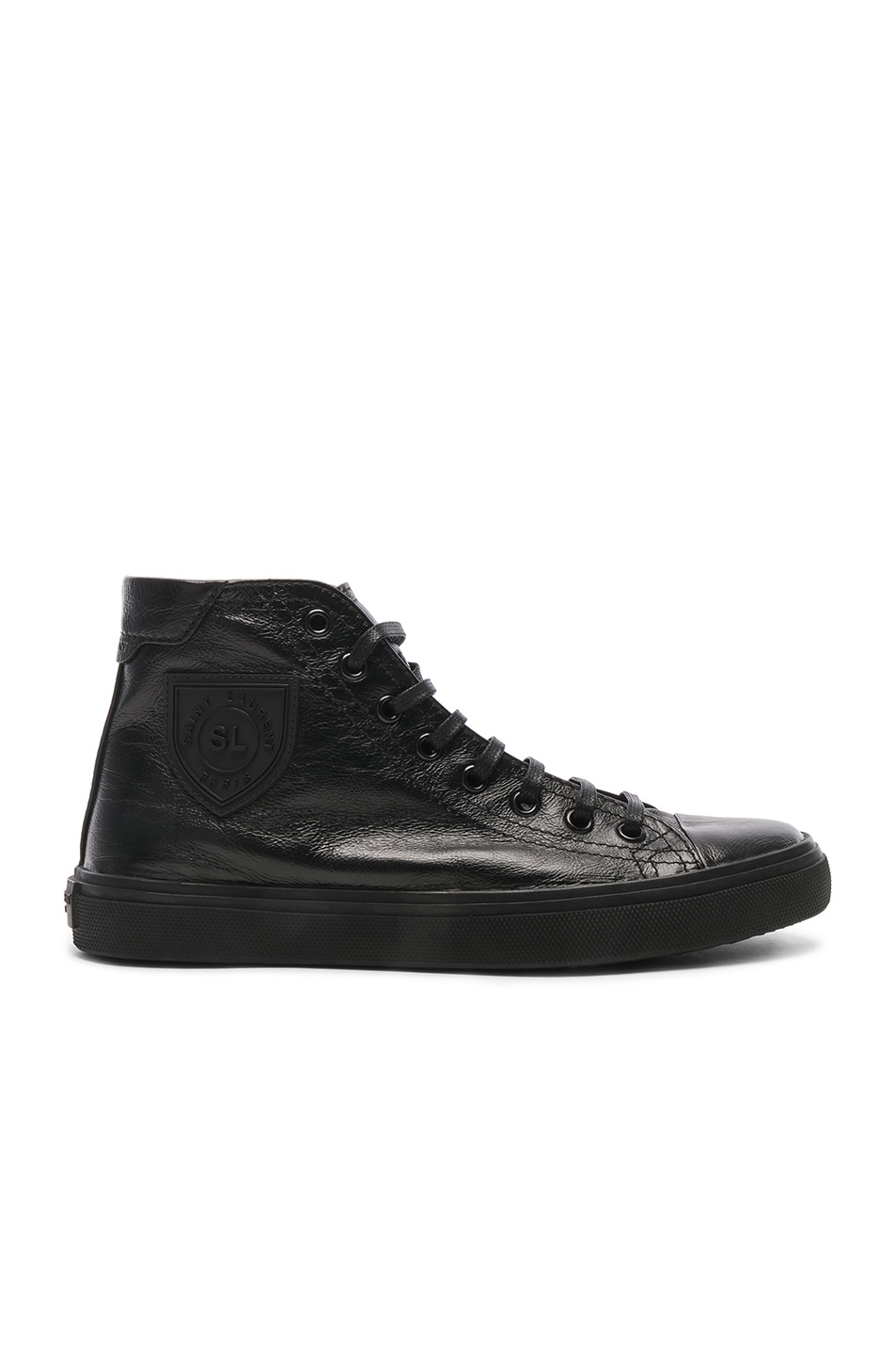 Image 1 of Saint Laurent High Top Bedford Sneakers in Black