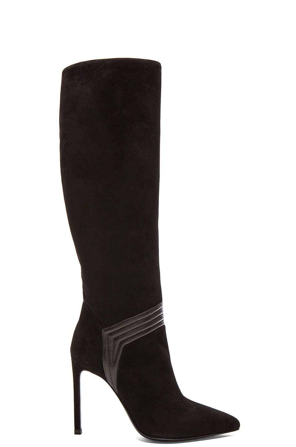 Image 1 of Saint Laurent Suede & Leather Paris Boots in Black