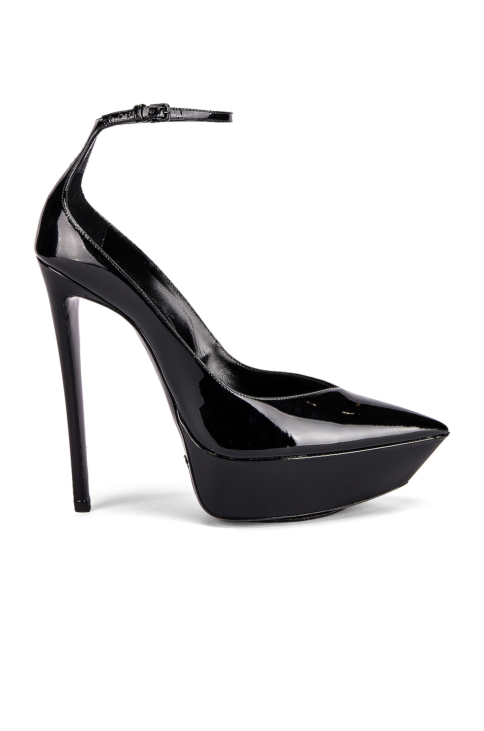 Image 1 of Saint Laurent Betty Ankle Strap Pumps in Black