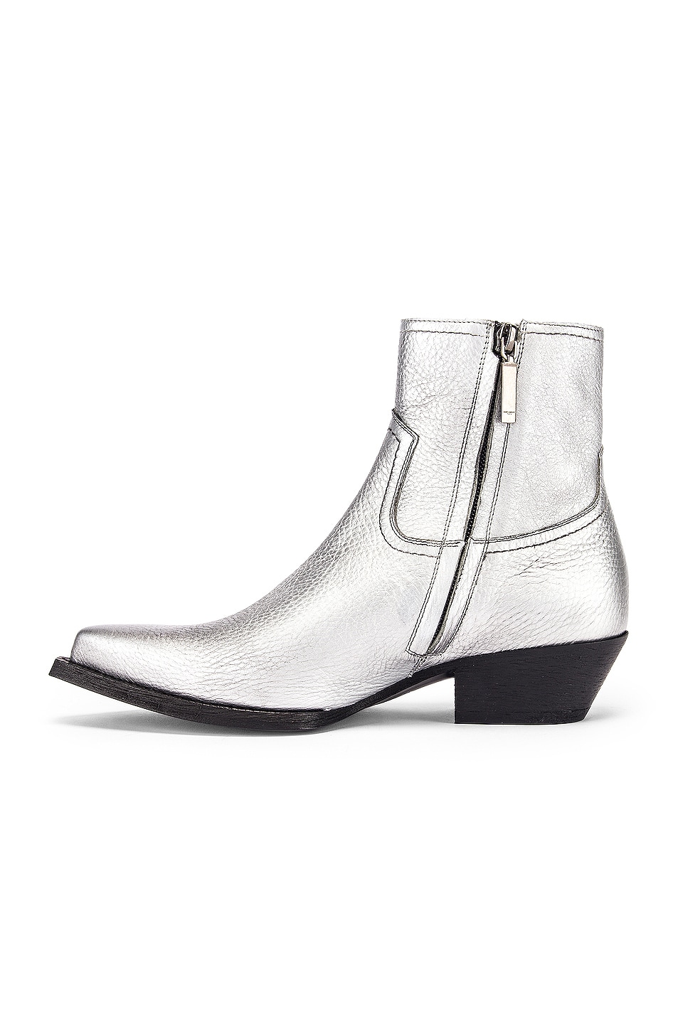 saint laurent silver boots