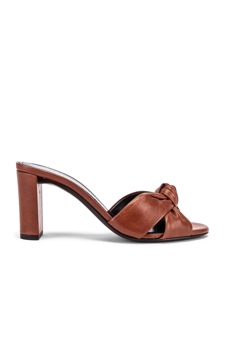 Image 1 of Saint Laurent Bianca Mule Sandal in New Papaya