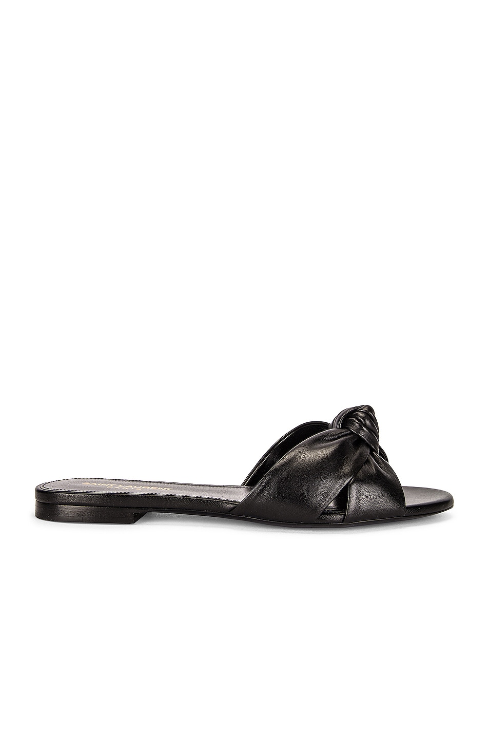 Image 1 of Saint Laurent Bianca Flat Sandals in Nero