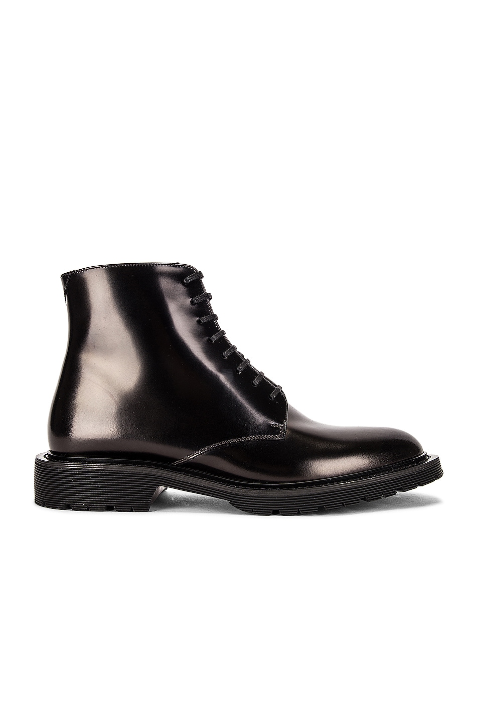 Image 1 of Saint Laurent Cesna Lace Up Booties in Nero