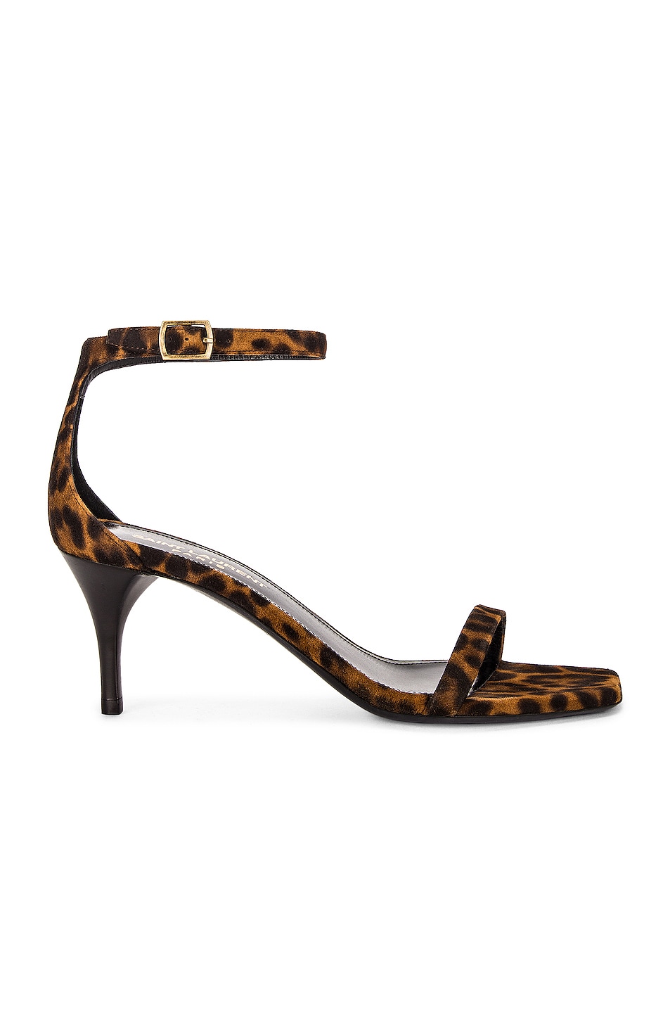 Image 1 of Saint Laurent Lexi Ankle Sandals in Manto Naturale Caffe