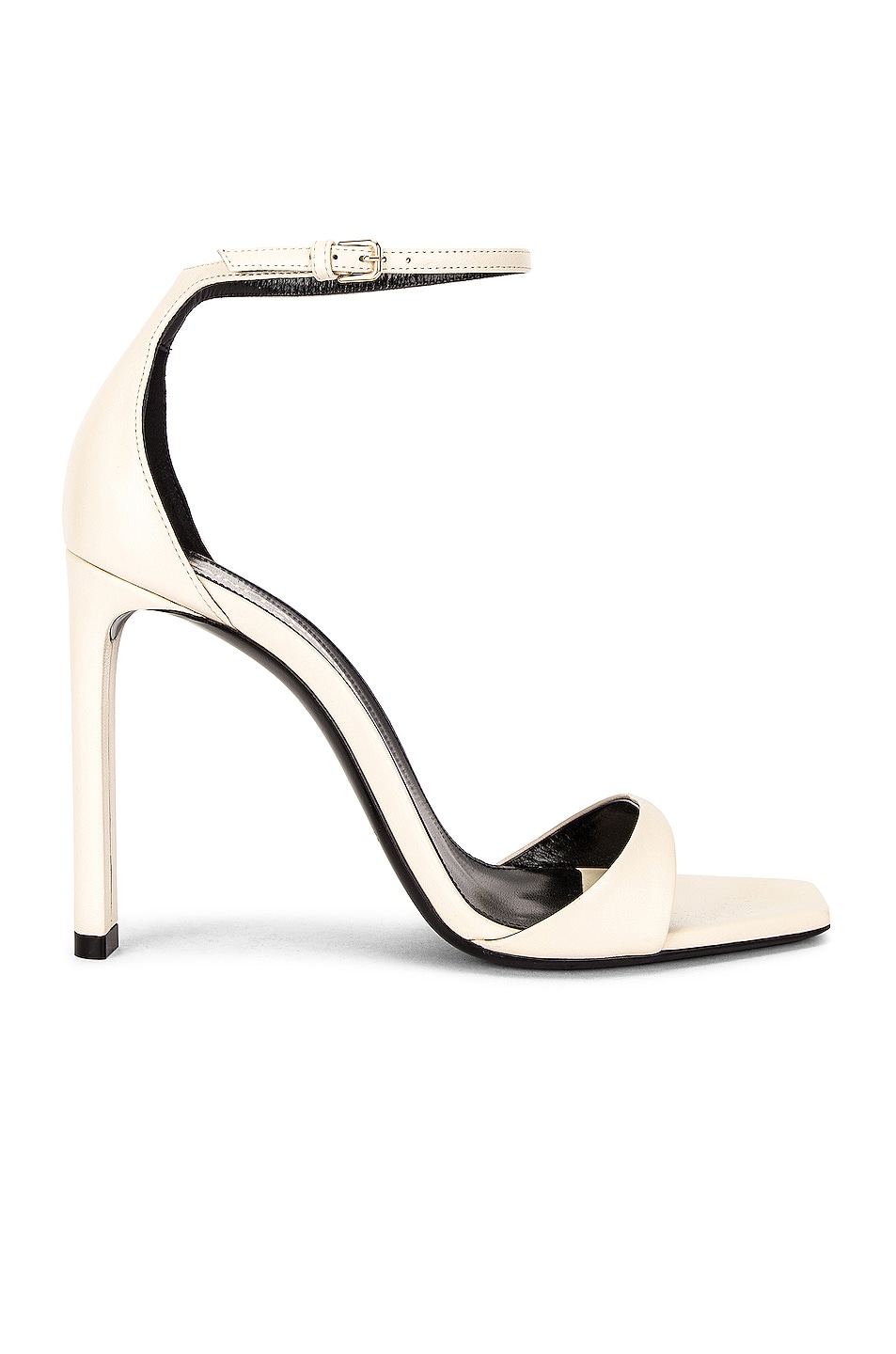 Image 1 of Saint Laurent Bea Ankle Strap Sandals in Pearl
