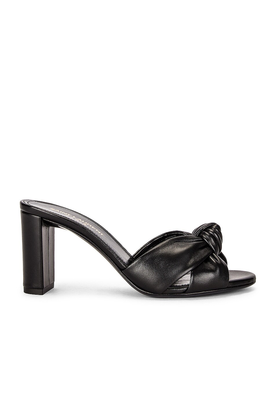 Image 1 of Saint Laurent Bianca Mule Sandals in Nero