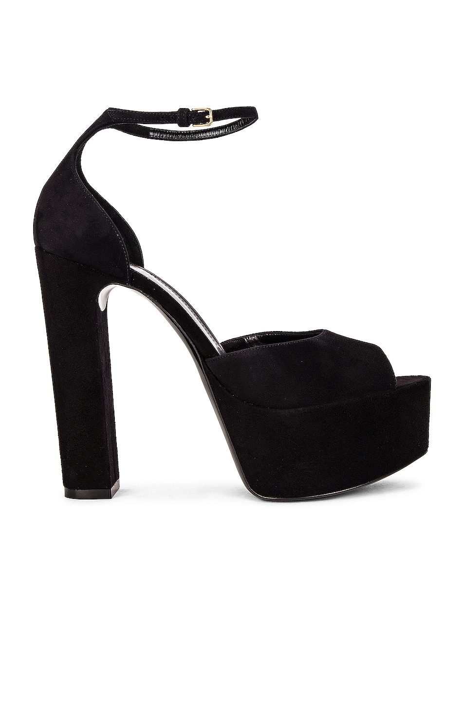 Saint Laurent Jodie Platform Sandals in Noir | FWRD