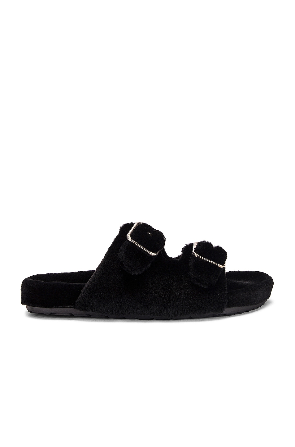 Image 1 of Saint Laurent Mink Jimmy Buckle Sandals in Nero