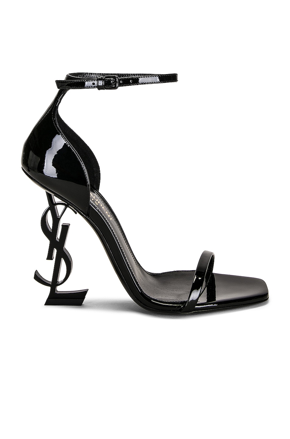 Image 1 of Saint Laurent Opyum 110 YSL Heeled Sandals in Nero