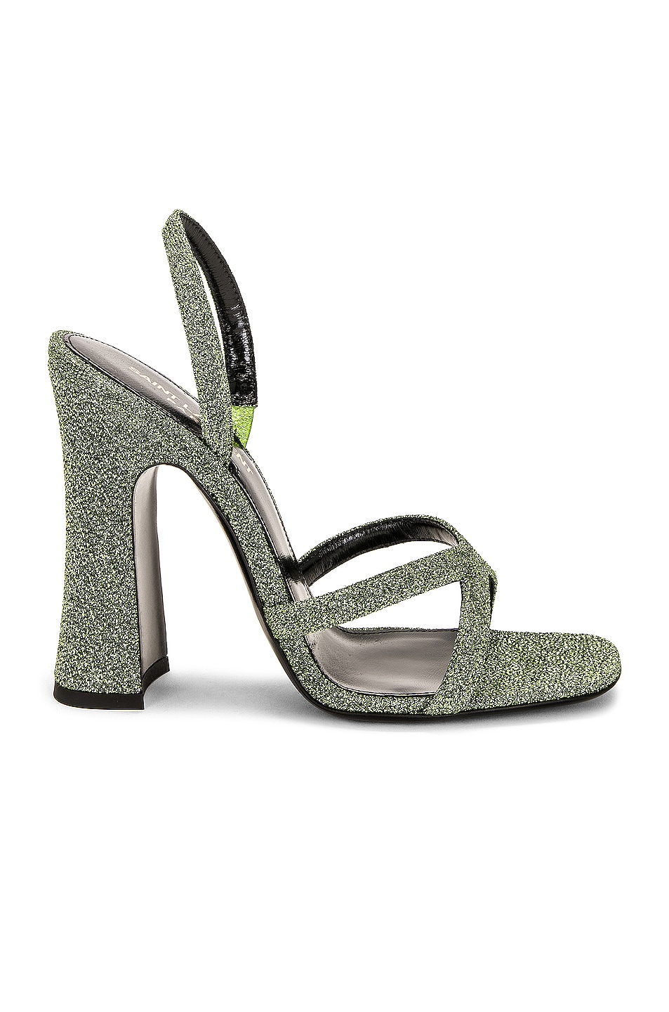 Image 1 of Saint Laurent Arancha 110 Heeled Sandals in Crystal Jade Green