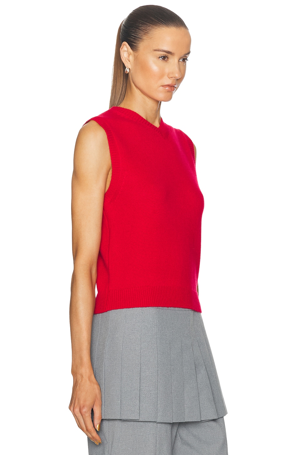 Shop Sandy Liang Shrunken Vest In Red