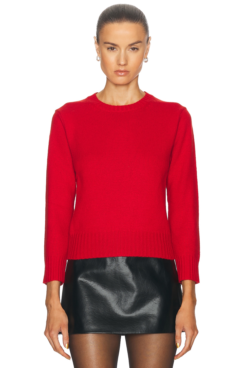 Image 1 of Sandy Liang Duck Sweater in Red