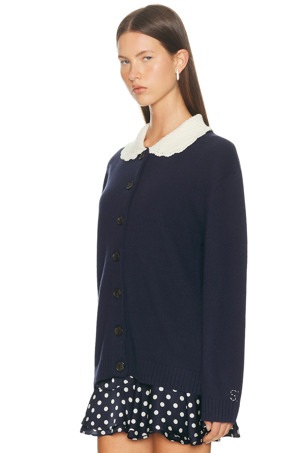 Sandy Liang Koda Cardigan In Blue