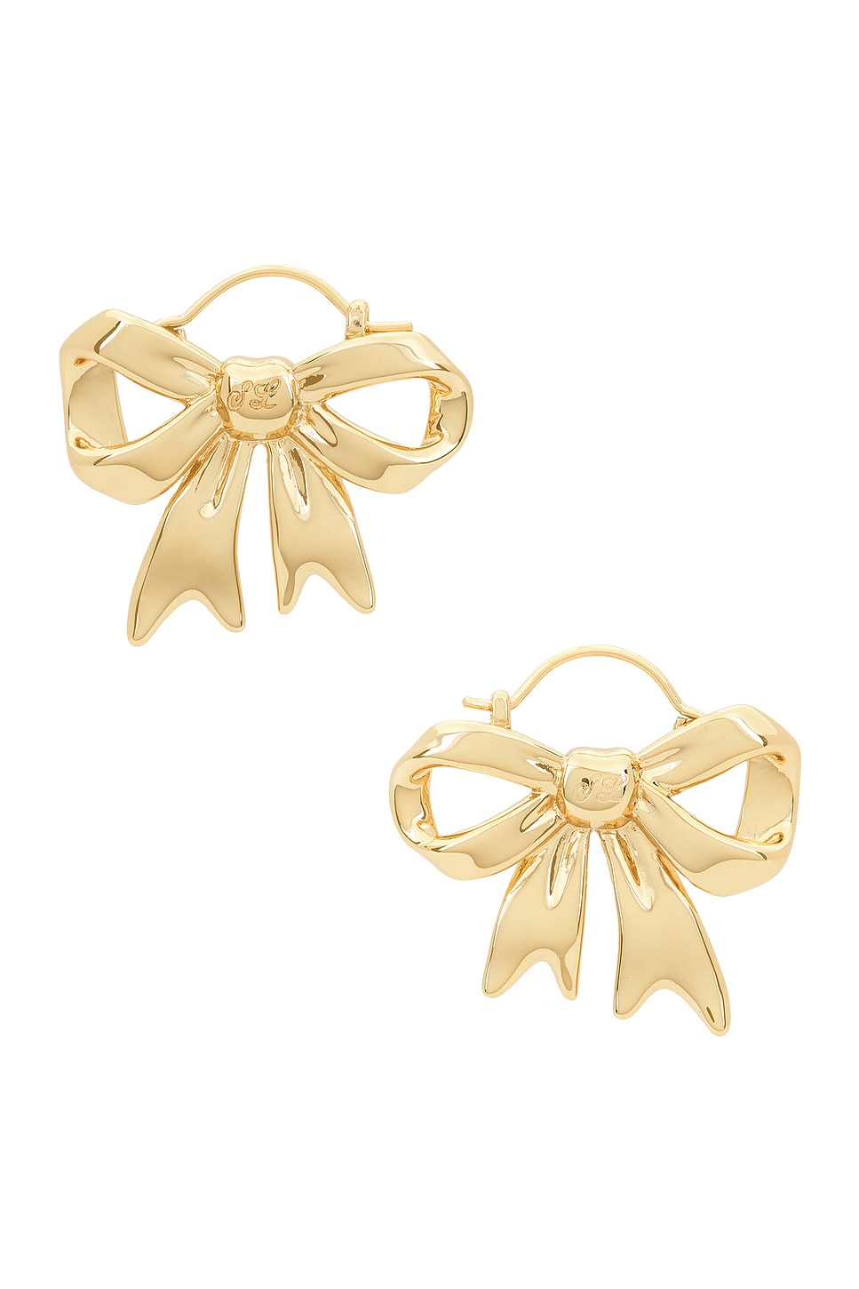 Image 1 of Sandy Liang Monyo Hoop Earrings in Gold