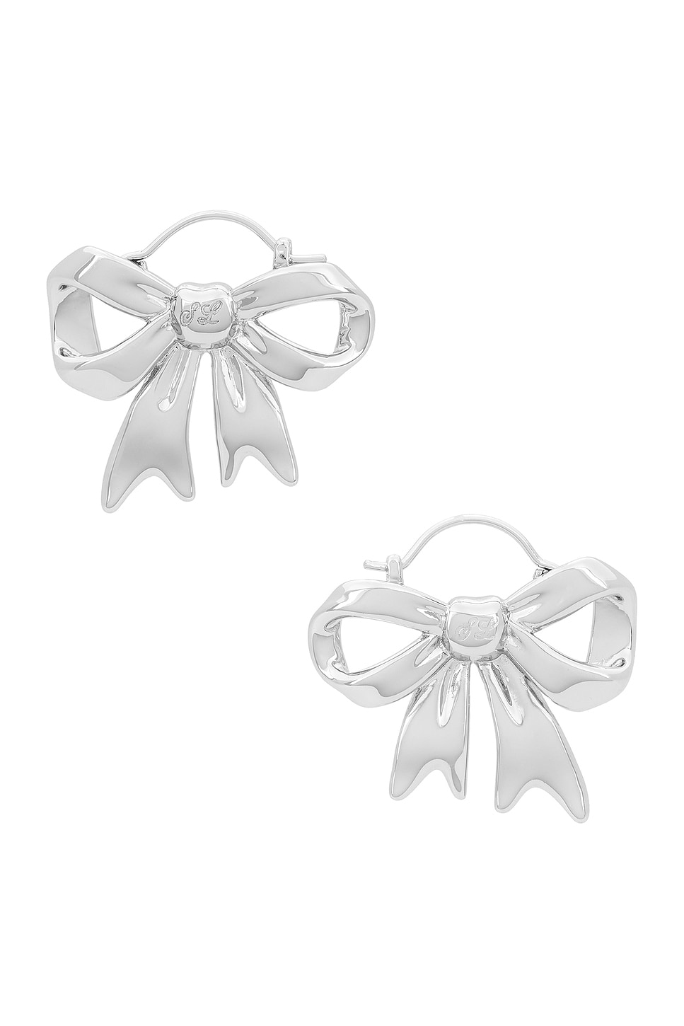 Monyo Hoop Earrings in Metallic Silver