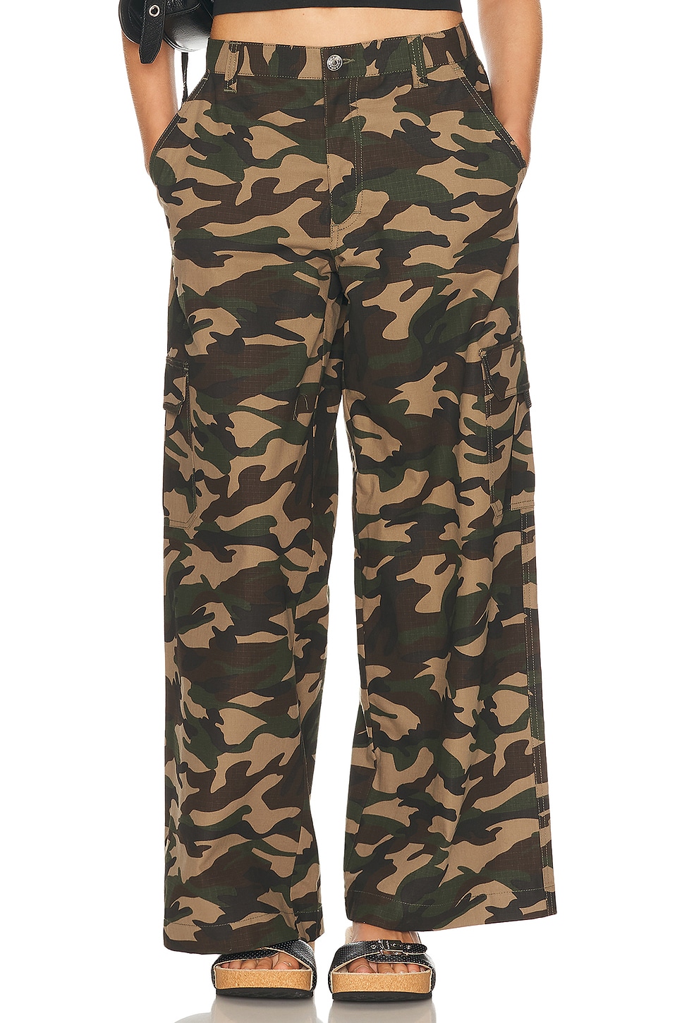 Image 1 of Sandy Liang Sorano Pant in Olive Multi