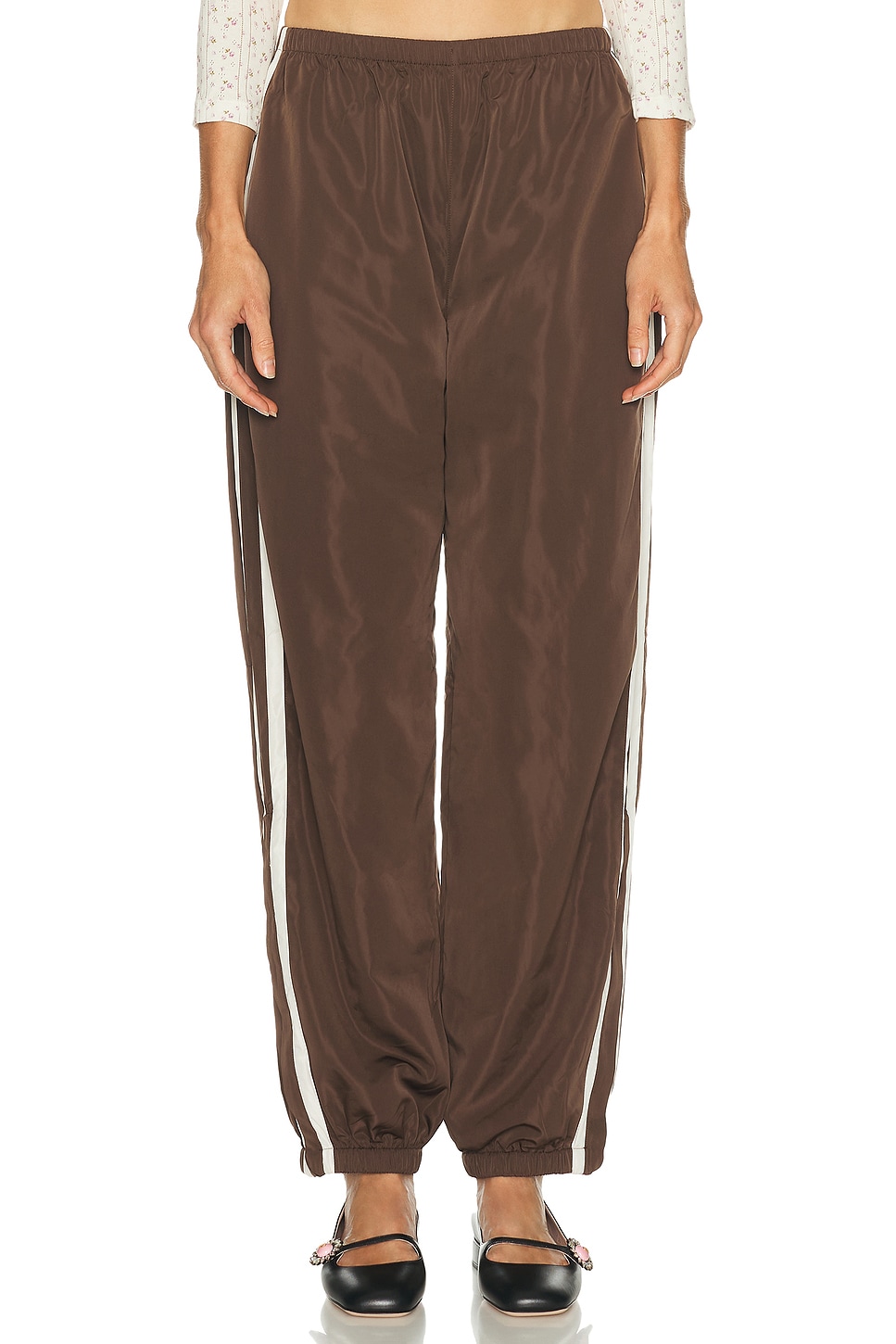 Image 1 of Sandy Liang Paprika Pant in Brown in Dark Brown