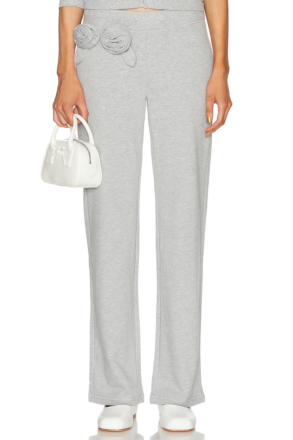 Image 1 of Sandy Liang Hilton Sweatpant in Heather Grey