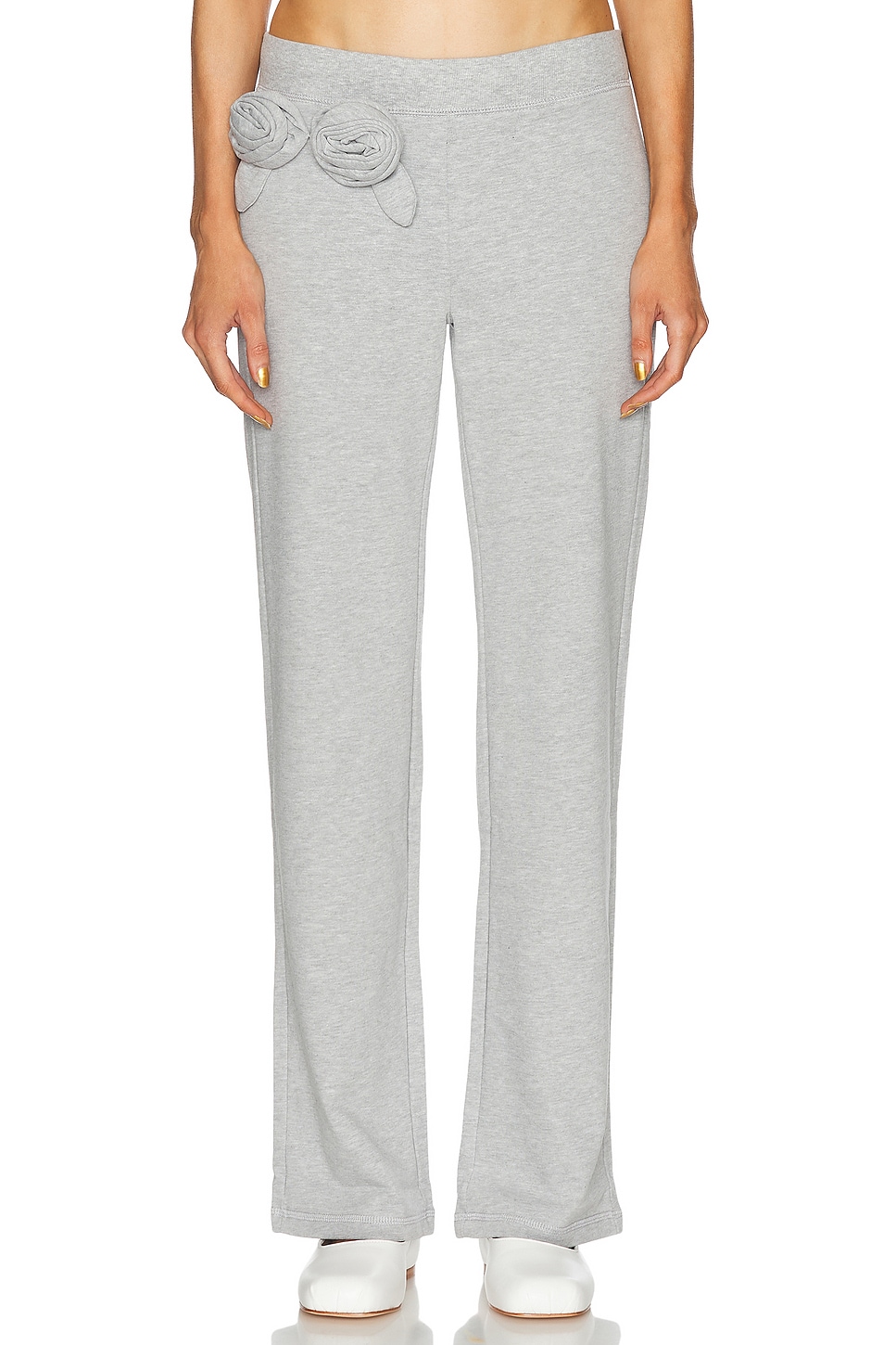 Shop Sandy Liang Hilton Sweatpant In Heather Grey