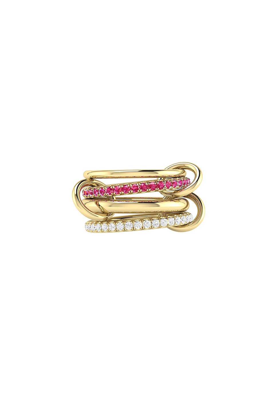 Image 1 of Spinelli Kilcollin For FWRD Custom Band in Yellow Gold & Dark Pink Sapphire