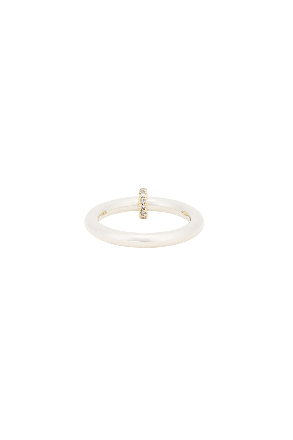 Shop Spinelli Kilcollin Adonis Gris Ring In Sterling Silver  18k Yellow Gold  & Grey