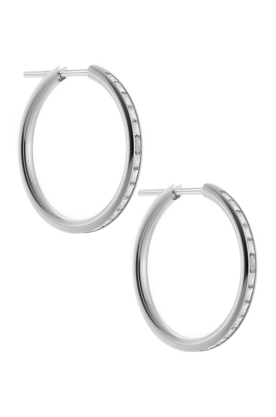 Image 1 of Spinelli Kilcollin Miri Blanc Hoop Earrings in Silver