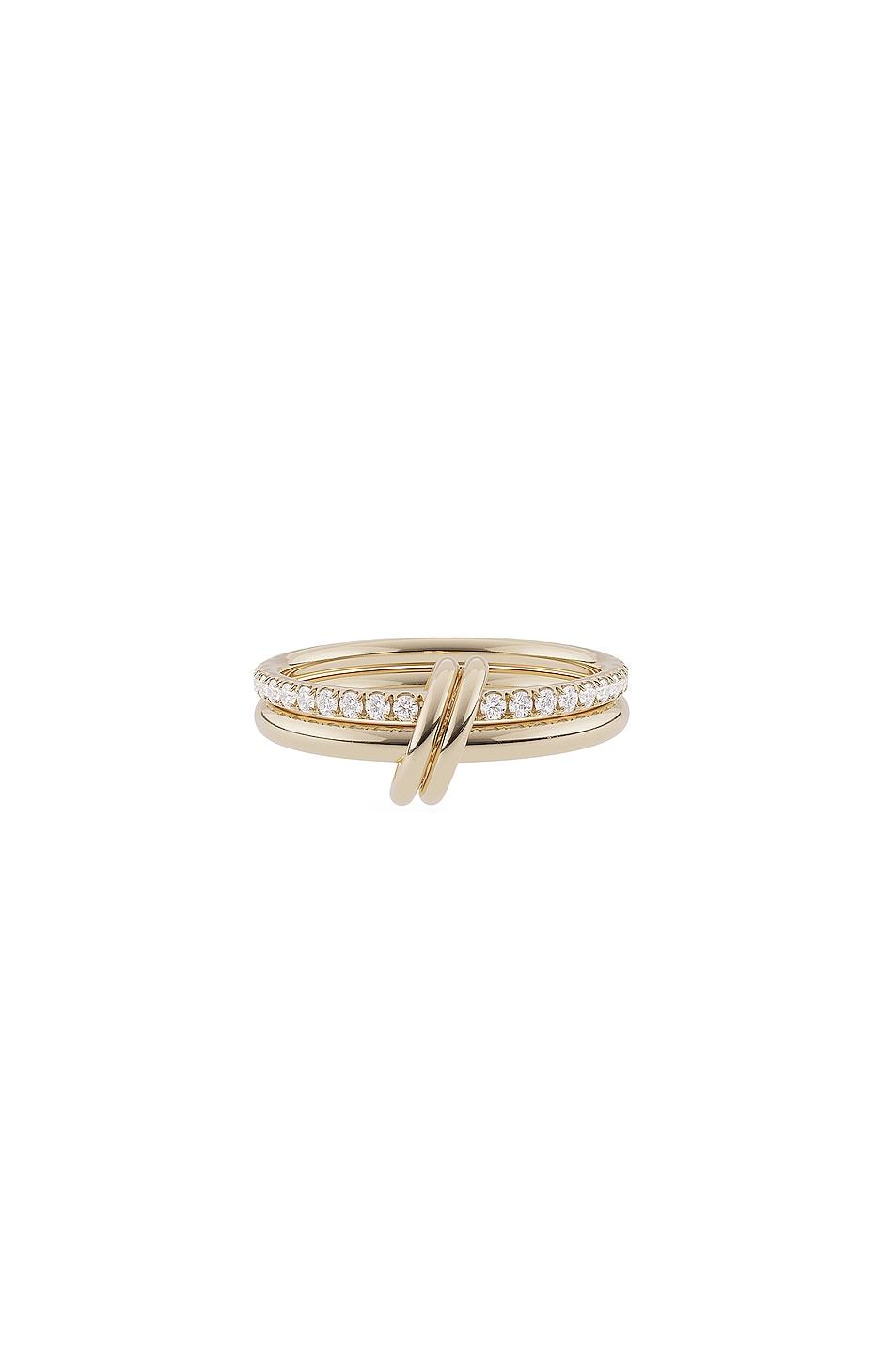 Image 1 of Spinelli Kilcollin Ceres Deux Ring in 18K Yellow Gold & White Diamonds
