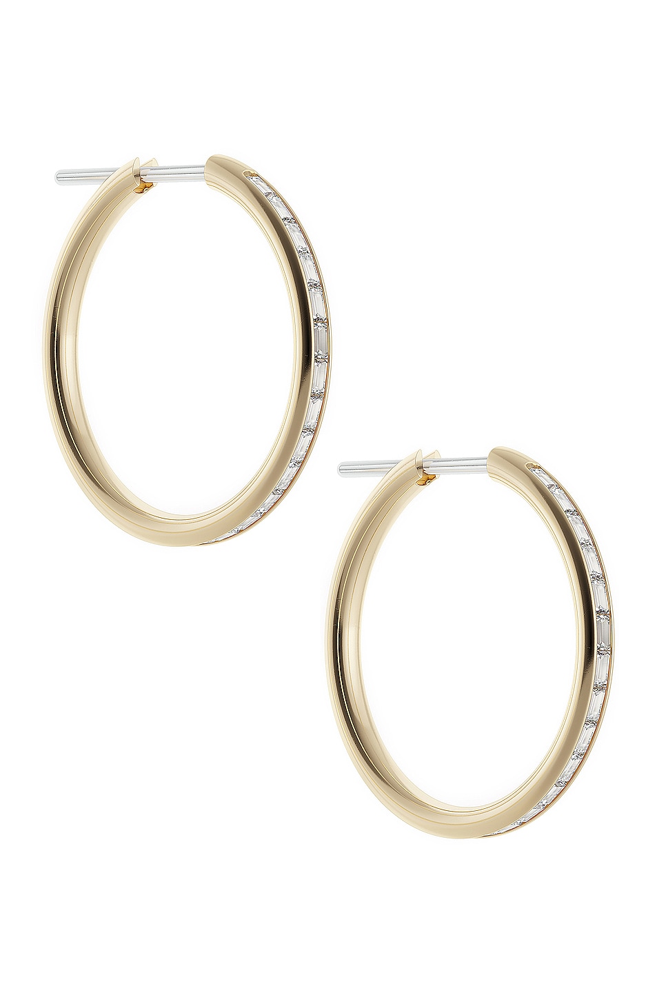 Image 1 of Spinelli Kilcollin Miri Hoop Earrings in 18K Yellow Gold & White Diamonds