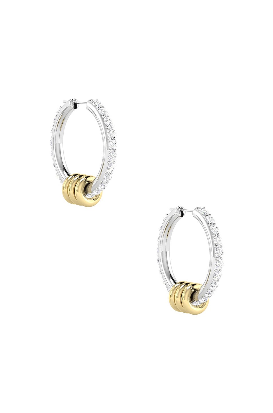 Image 1 of Spinelli Kilcollin Ara Pave Earrings in Sterling Silver, 18K Yellow Gold, & White Diamonds