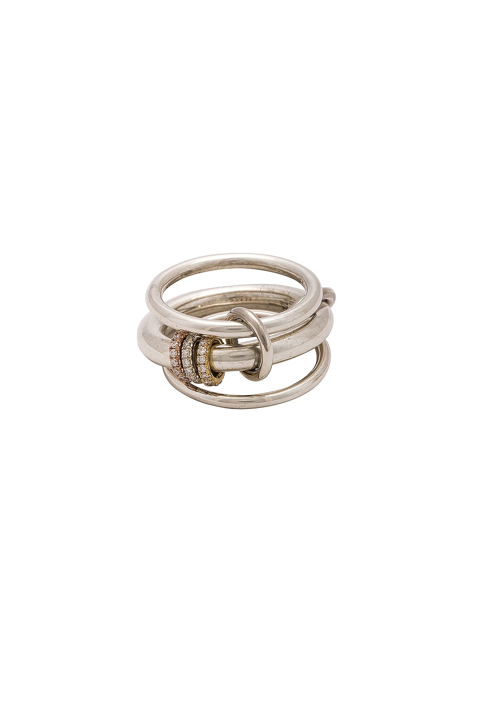 Image 1 of Spinelli Kilcollin Gemini Ring in Sterling Silver & White Diamonds