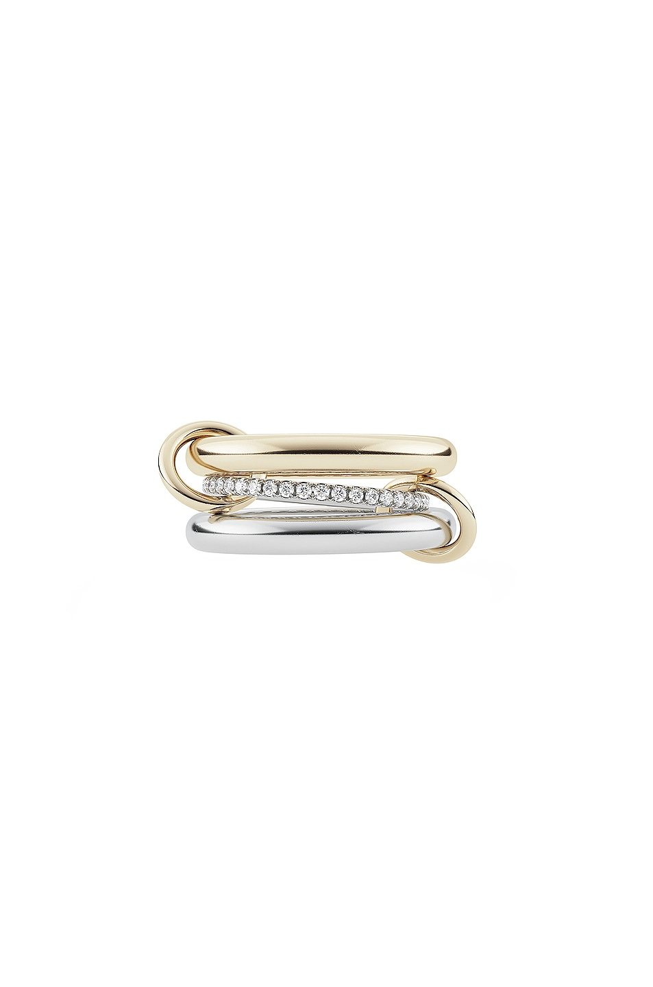 Image 1 of Spinelli Kilcollin Libra Ring in 18K Yellow Gold, Silver, & White Diamonds