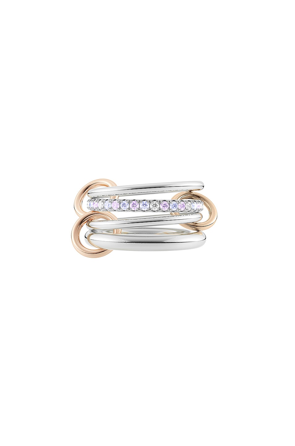 Image 1 of Spinelli Kilcollin Nimbus Dawn Ring in Rose Gold, Silver, & Multi Diamonds