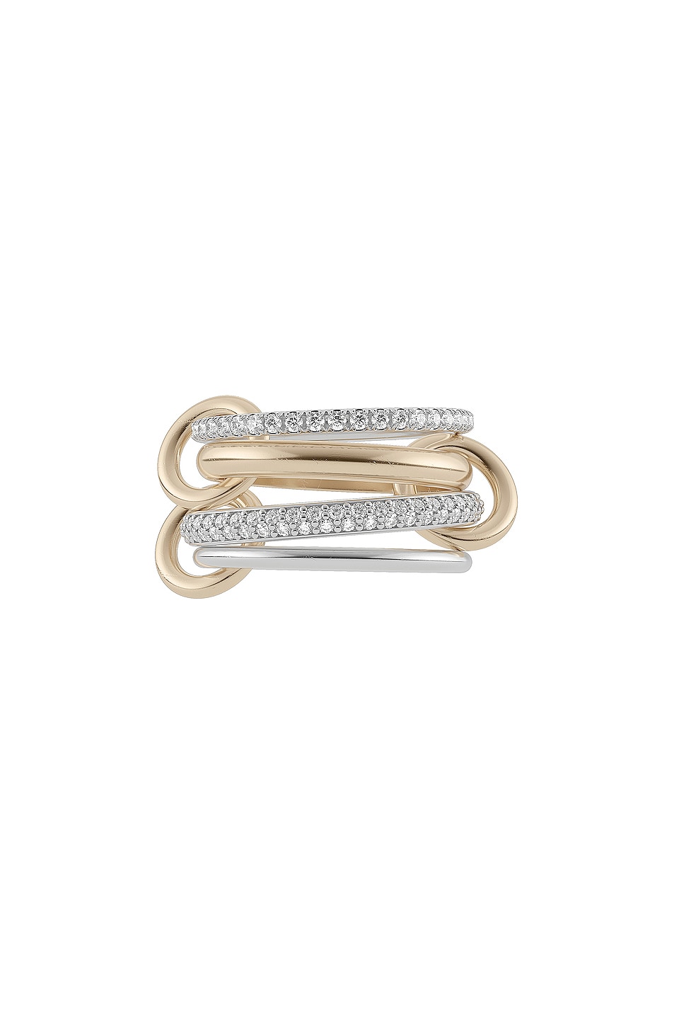 Image 1 of Spinelli Kilcollin Vega Blanc Petite Ring in Silver & Yellow Gold
