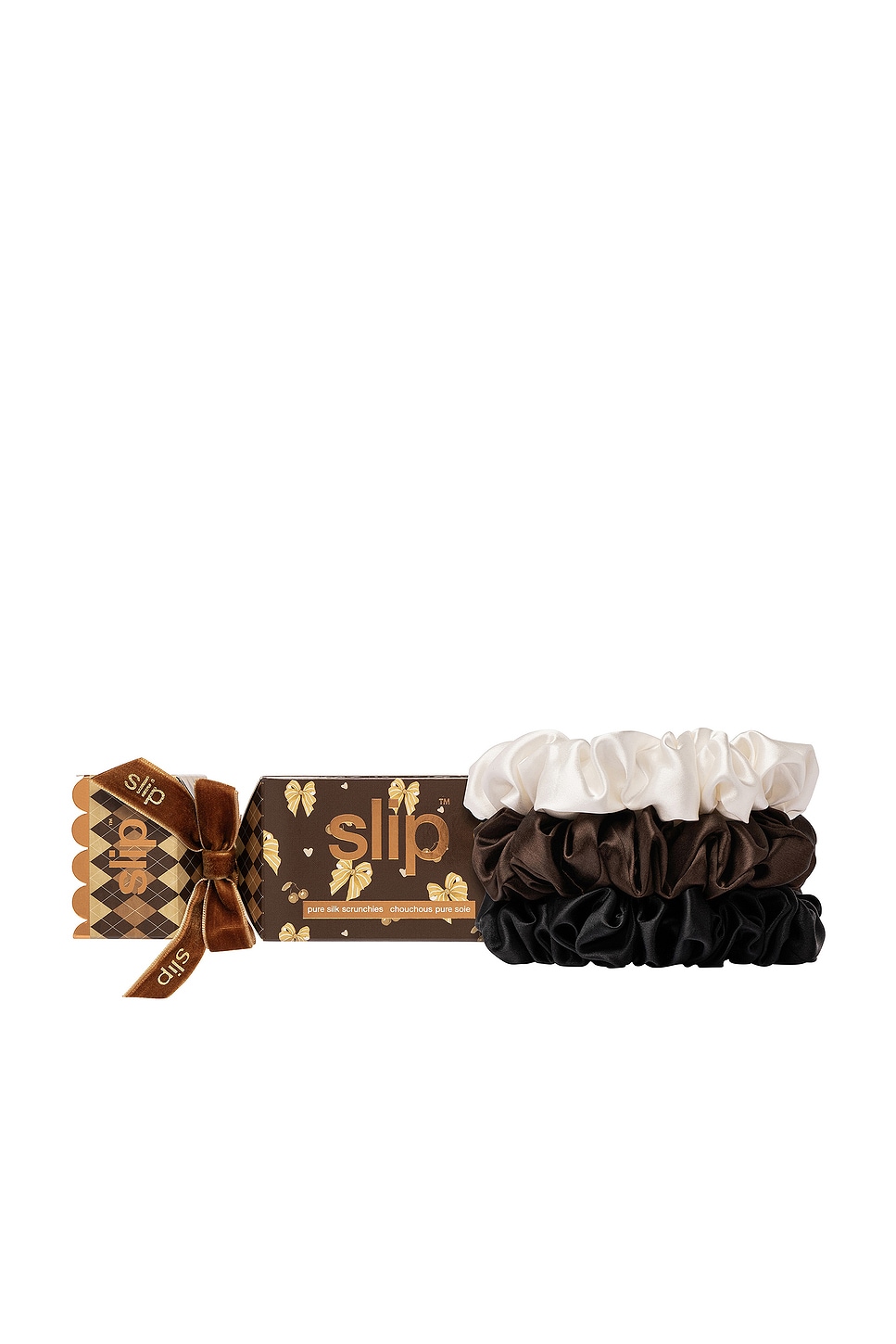 slip Pure Silk Large Scrunchie Cracker in Beauty: Multi