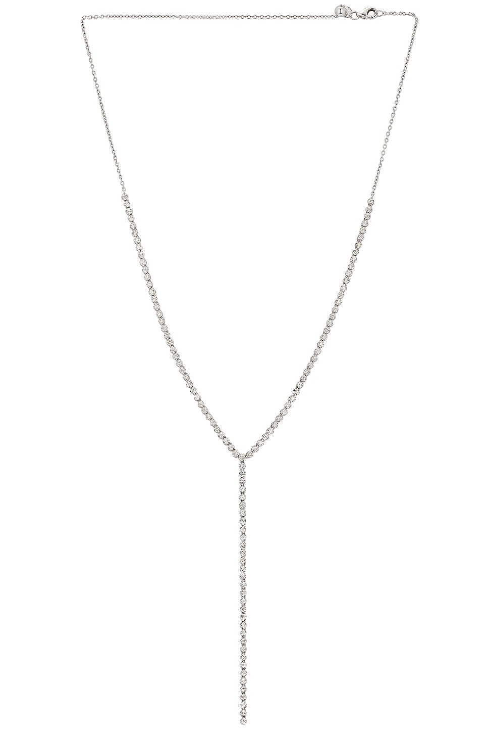 Image 1 of Siena Jewelry Lariat Necklace in 14k White Gold & Diamond