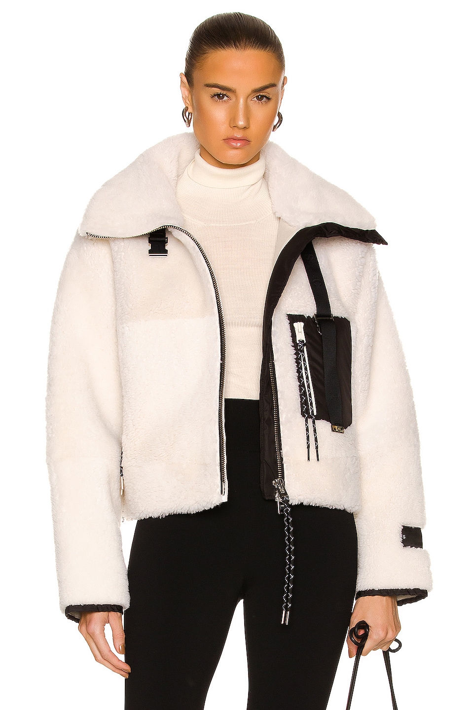 Image 1 of Shoreditch Ski Club Layla Shearling Jacket in Natural White