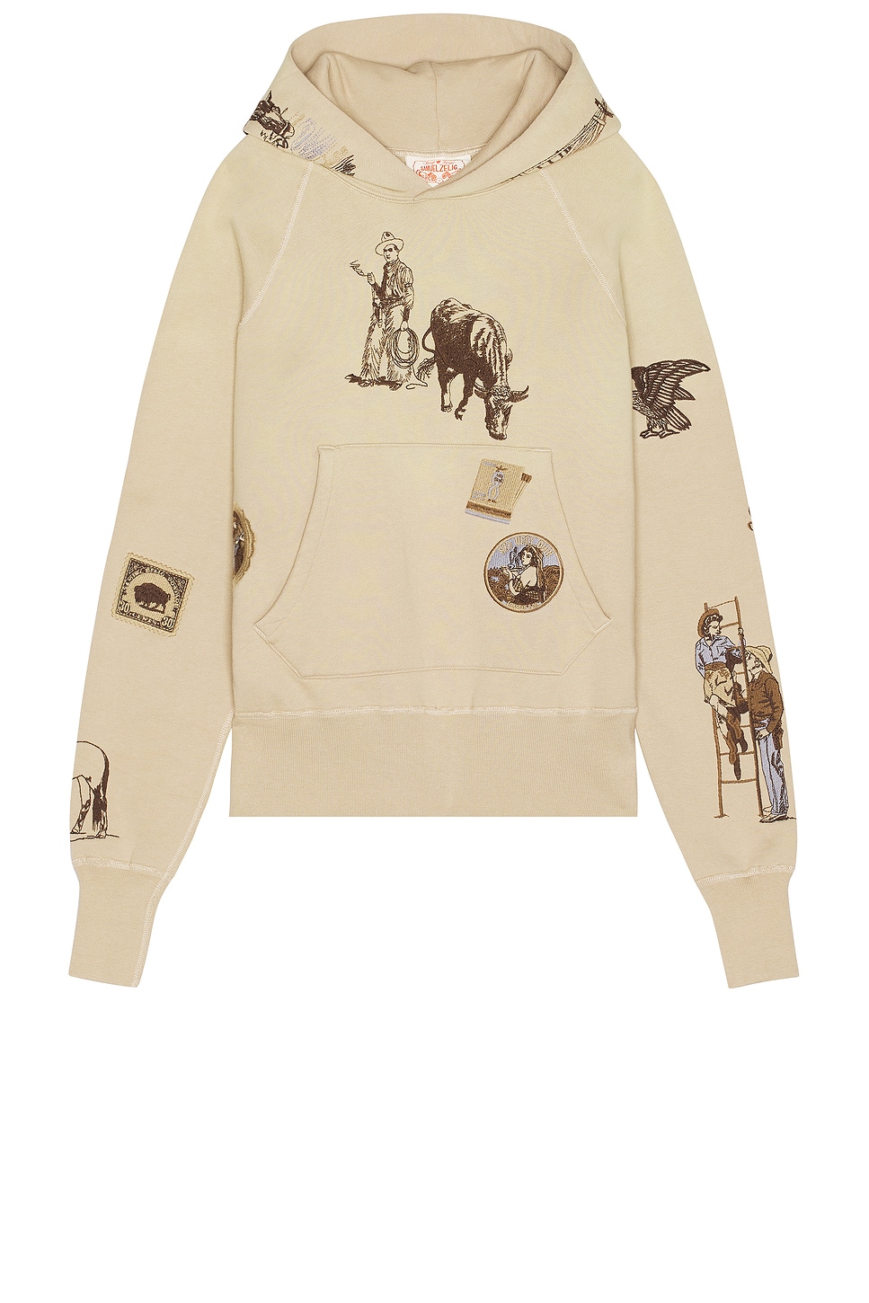 Image 1 of Samuel Zelig Western Hoodie in Beige