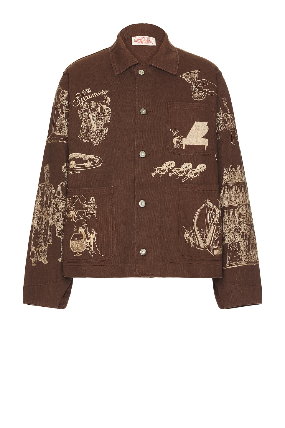 Image 1 of Samuel Zelig Restaurant Jacket in Brown