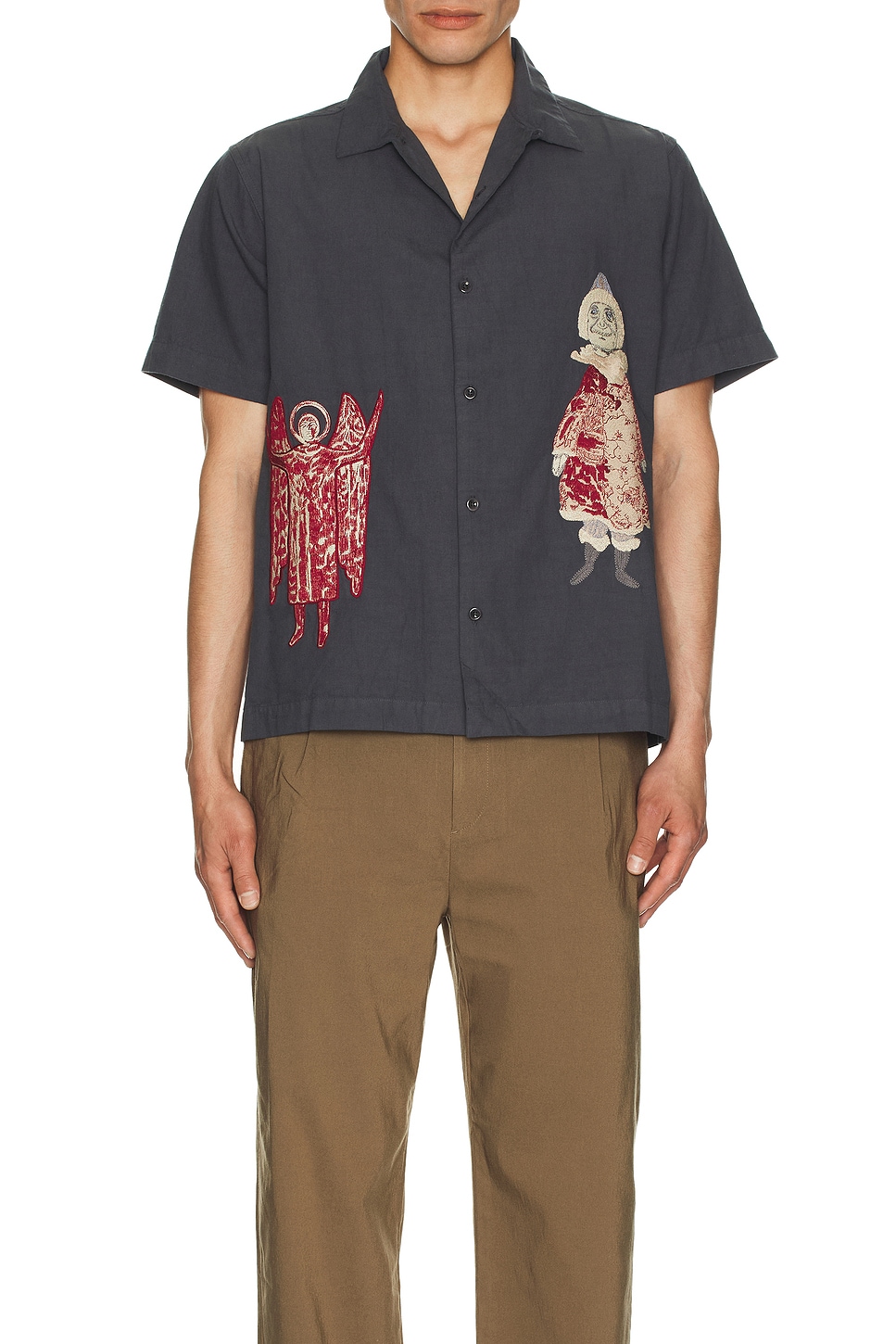 Image 4 of Samuel Zelig Antique Camp Shirt in Black