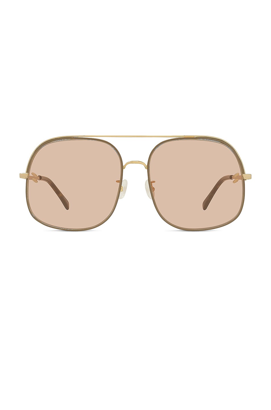 Image 1 of Stella McCartney Metal Shield Sunglasses in Shiny Endura Gold