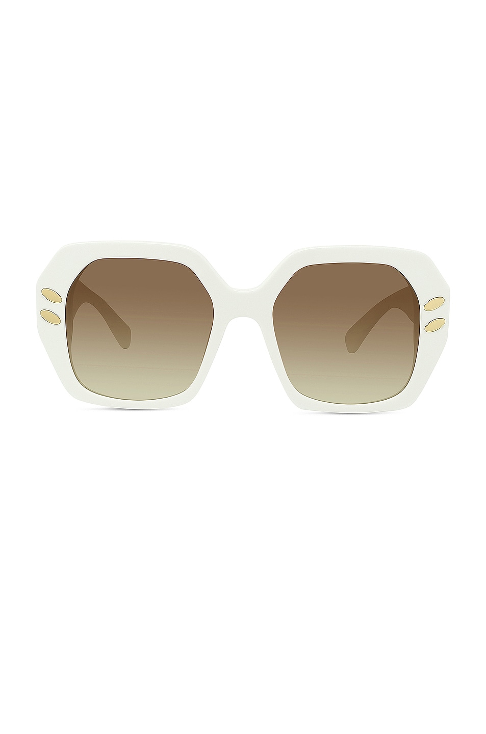 Image 1 of Stella McCartney Falabella Square Sunglasses in Shiny Ivory