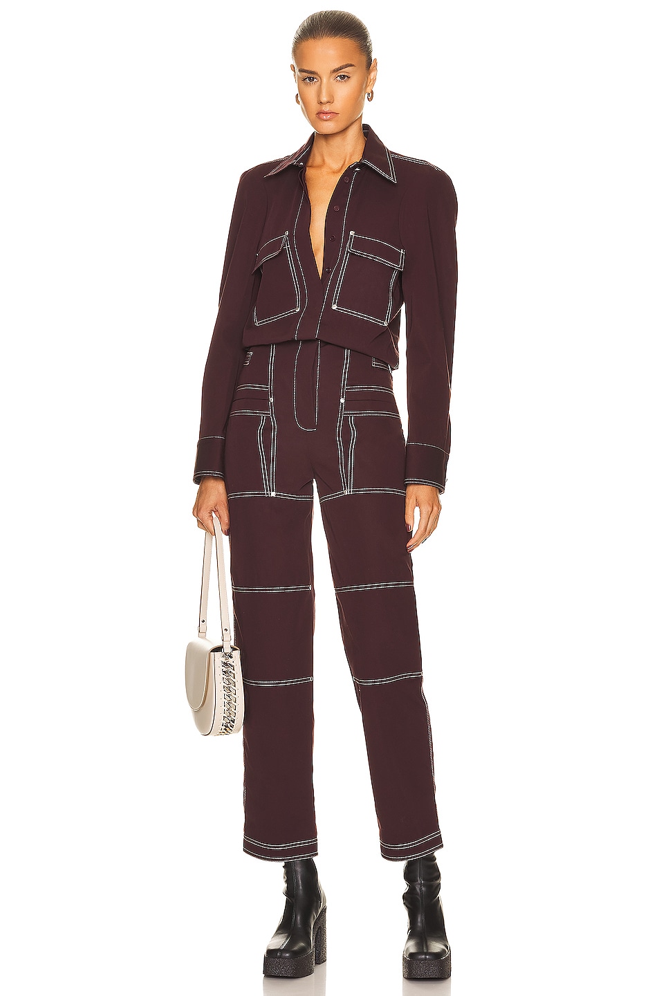 Image 1 of Stella McCartney All In One Jumpsuit in Aubergine