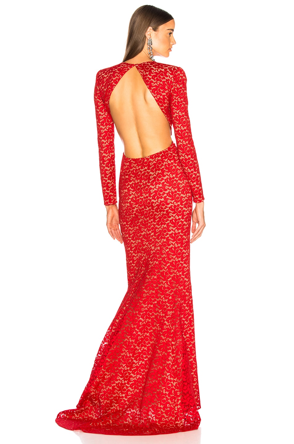 Image 1 of Stella McCartney Breanna Side Cutout Gown in Lover Red