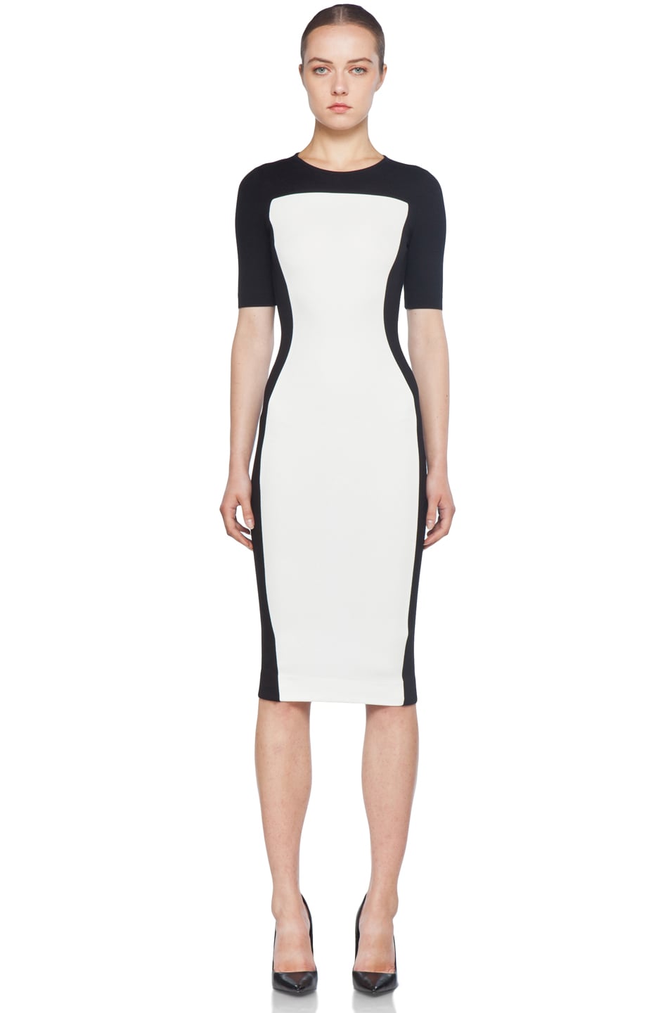 Image 1 of Stella McCartney Short Sleeve Dress in Black & White