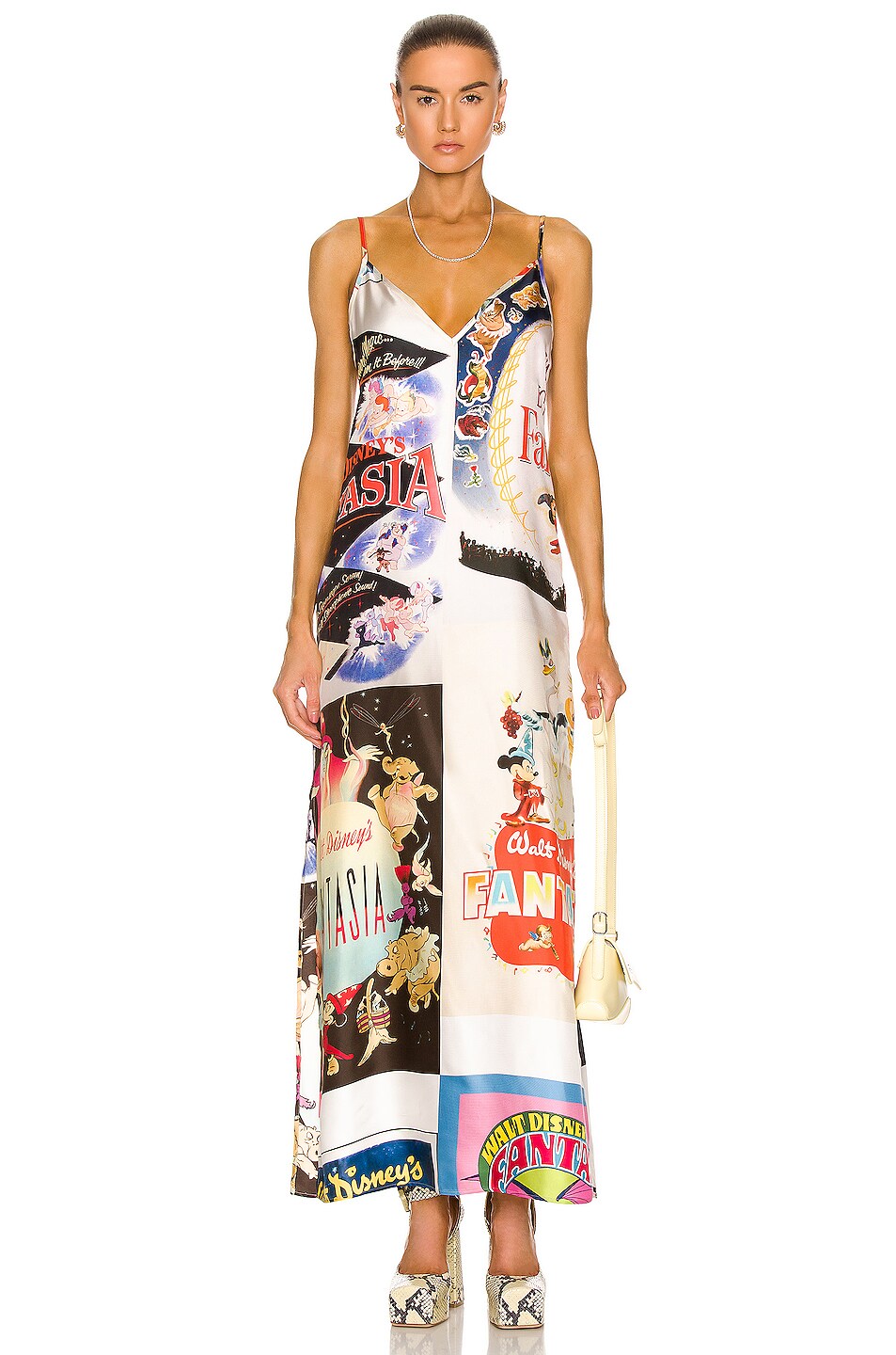 Image 1 of Stella McCartney Fantasia Tile Poster Print Dress in Multicolor